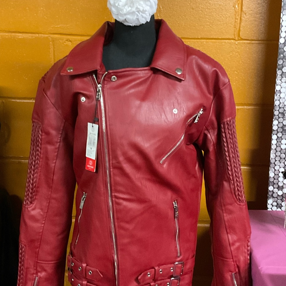 Lady in Red Leather Jacket